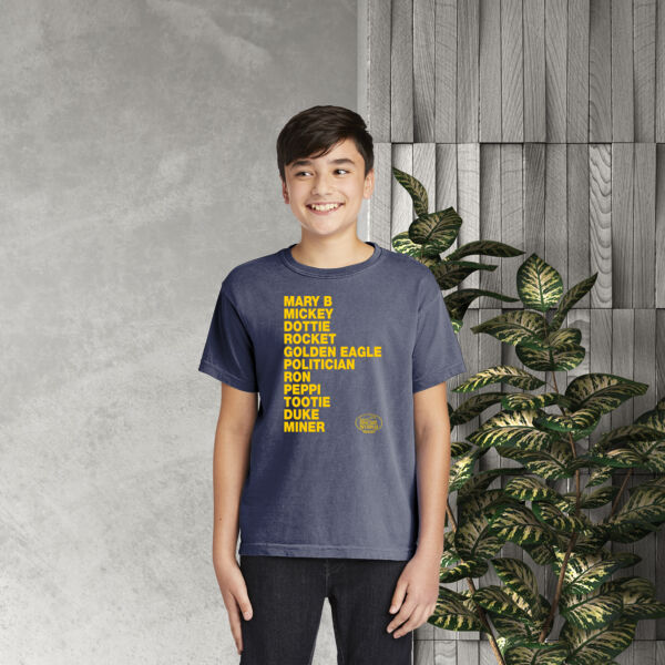 Official Tudor's Biscuit List Tee Navy - Gildan Heavy Cotton™ Youth T-Shirt Thumbnail